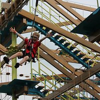 My son LOVED the ropes course!