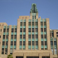 Building exterior, from the parking lot