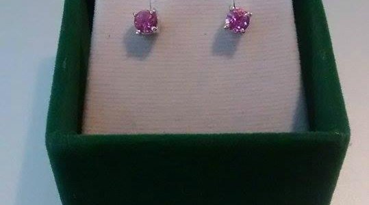 Pink sapphire earrings from A. M. Salies Ltd.