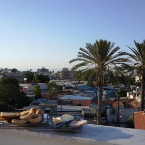 Breakfast on the the top beautiful terrace