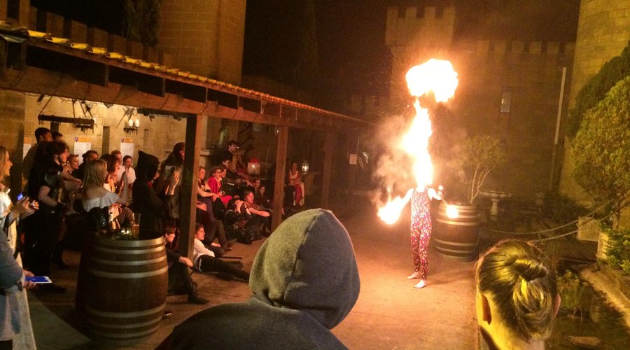 Embralla entertains crowds with firebreathing