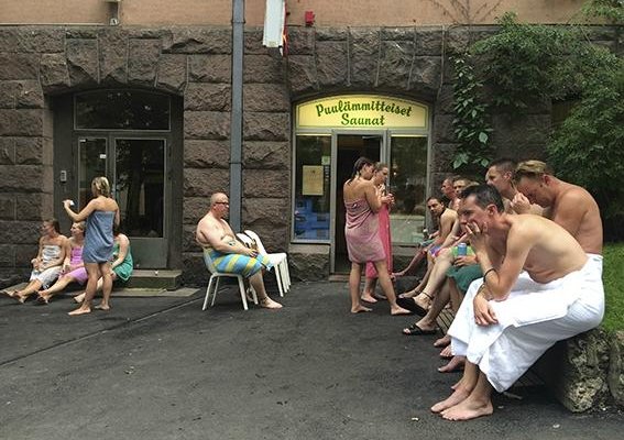 Outside of the sauna