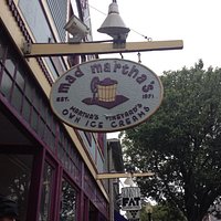 Outside sign and inside area