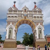 Такой аркой Благовещенск встречал российского императора