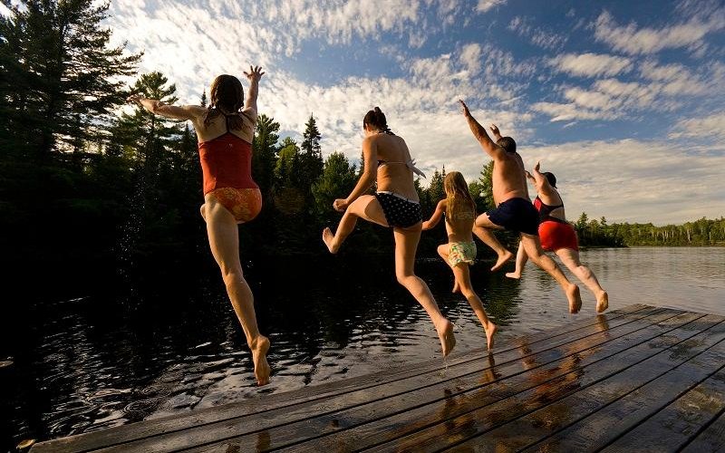 Time for a swim at Finlayson Point