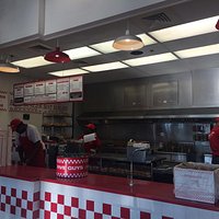 Fast burgers! Overpriced but good. Fries are great and way too many for 1 poor soul!!!!' But tha