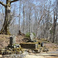 大町桂月の墓所です
雪解け後、新緑前なので空が見えますが、夏場は鬱蒼とした森の中です