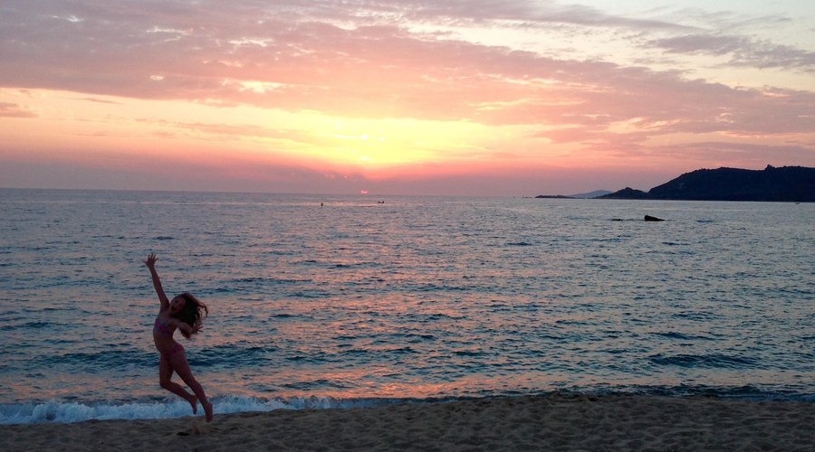 La spiaggia del camping