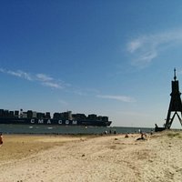 Die Kugelbake (rechts)