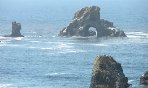 Indian Beach and rock formations