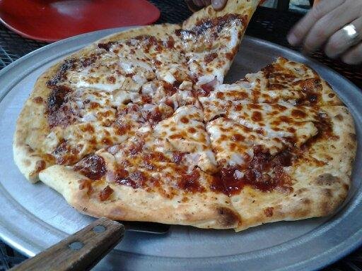 Another pizza at our table. Not ours.