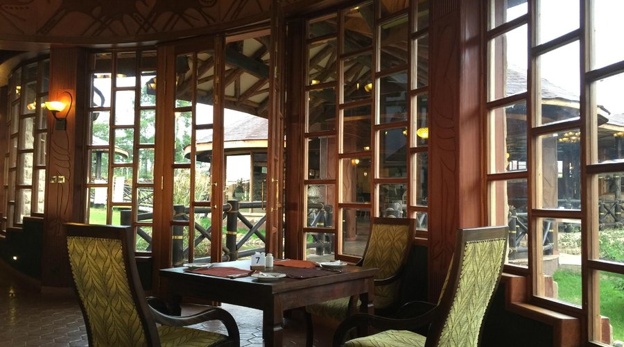 inside the restaurant seating area
