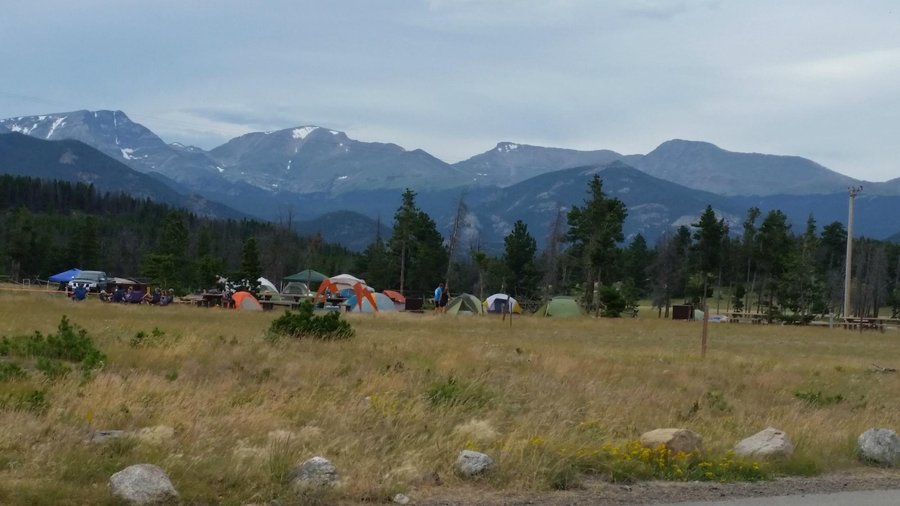 View from group tent site