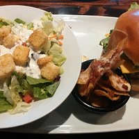 $8 lunch special: 1/3 lb burger and salad with house made chips