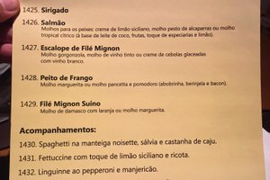 Cardápio