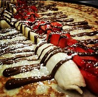 Strawberries, banans and Nutella