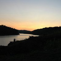 View from Restaurant L'Embarcadere in the evening