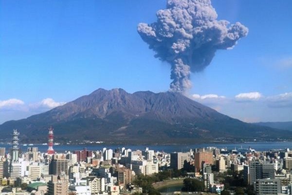 桜島側客室からの眺望