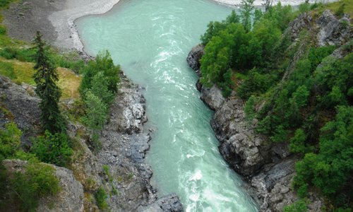 View downstream from bridge