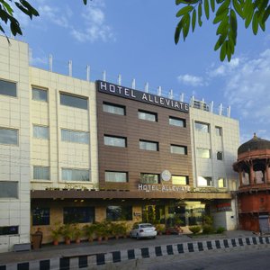 Hotel Alleviate in Agra, image may contain: Hotel, Resort, Villa, Person