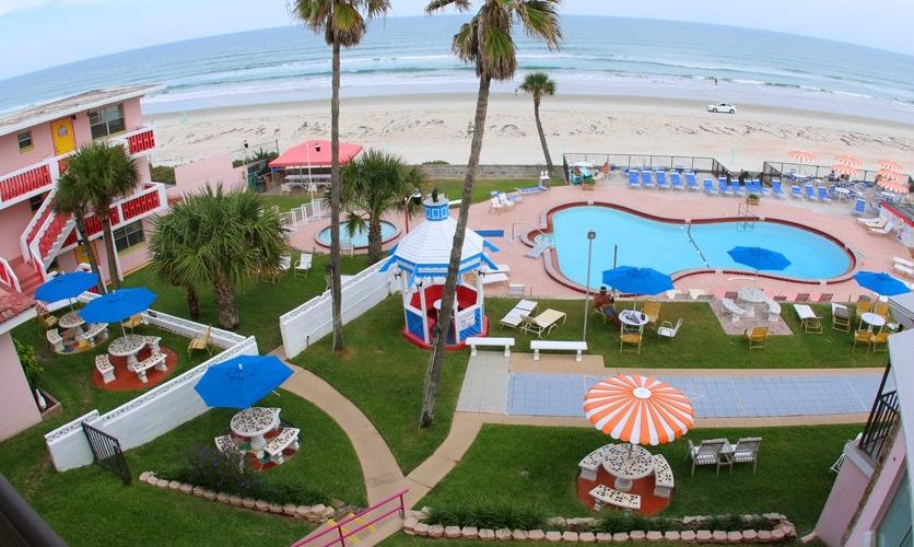 Delightful and Colorful Oceanfront Pool Area