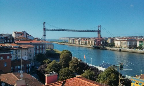 Puente Vizcaya vista do alto de Portugalete