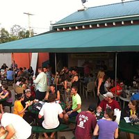 Trappers has a large outdoor patio area