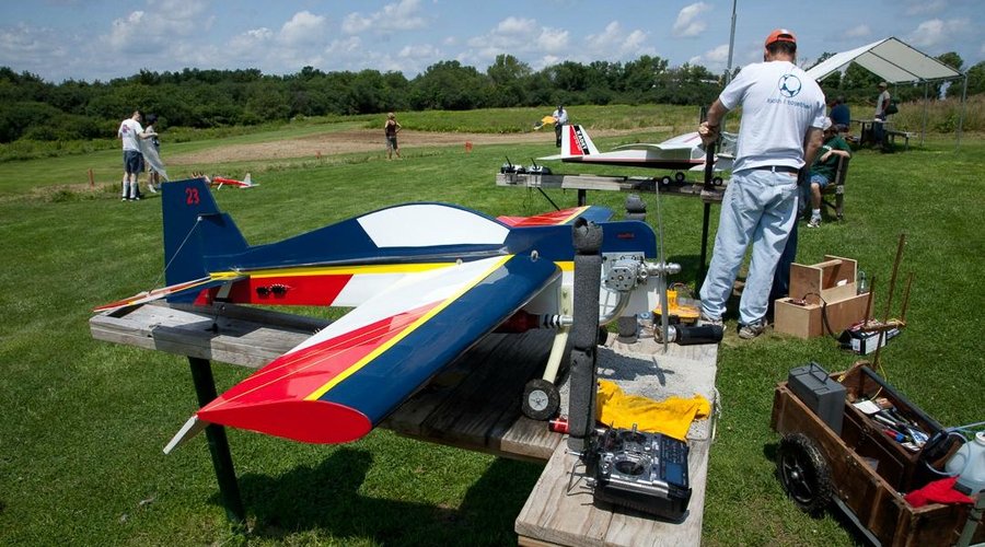 Saturday and Sunday mornings watch the model planes fly