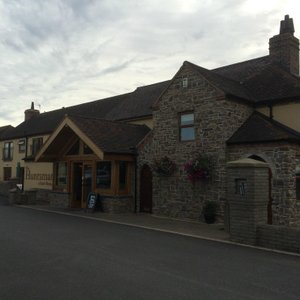 The side entrance and car park