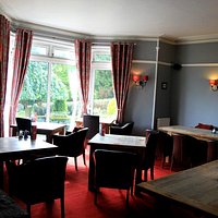 One of the dining rooms with a view