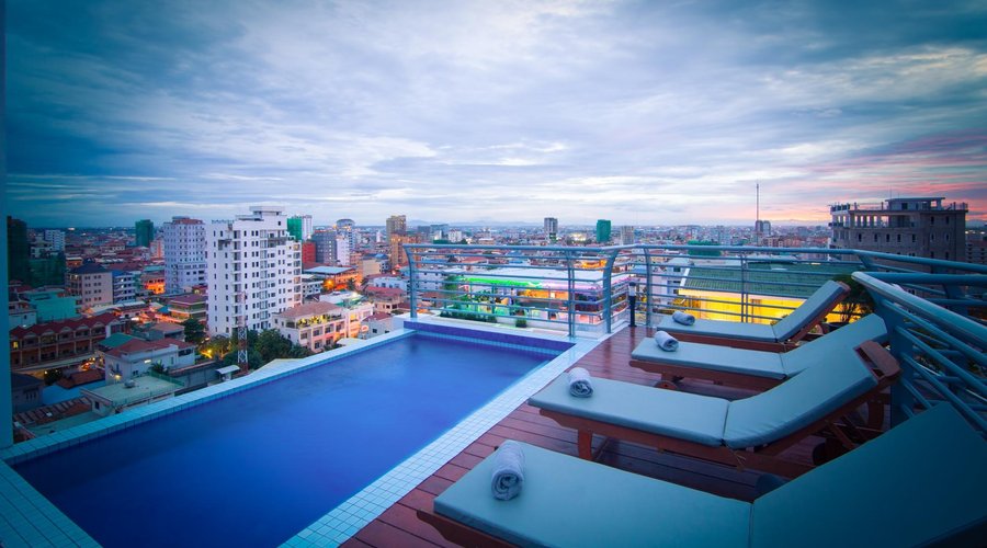 View from rooftop pool