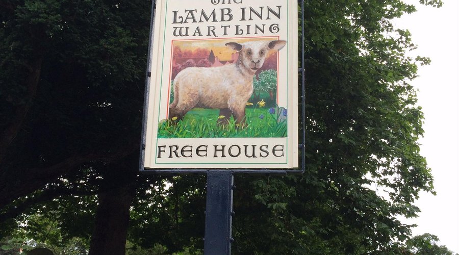 Pub sign restored, original artist Keith Petit