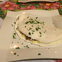 Tapioca de carne seca e queijo coalho