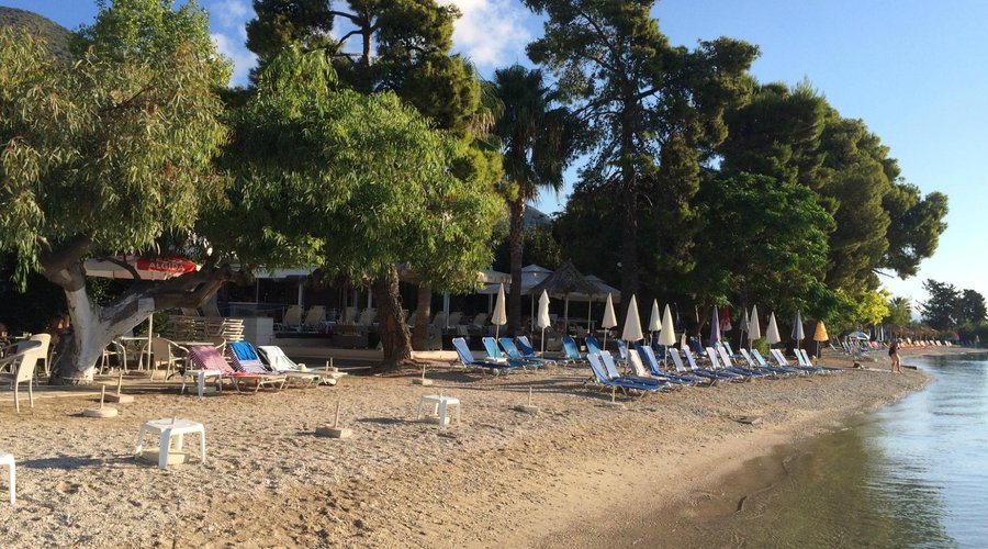 Nidri beach near Orion hotel