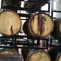 All the awesome barrels with beer...yum
