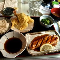 Salmon Teriyaki and Tempura