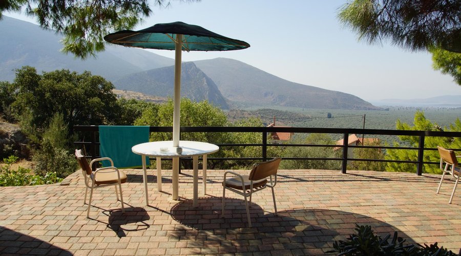 Terras bij de bungalow