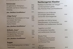 Speisekarte