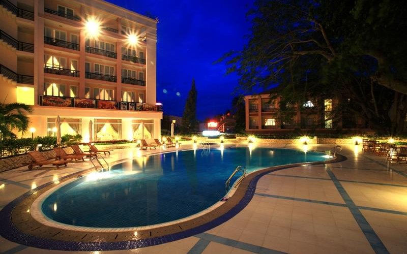 Pool at night