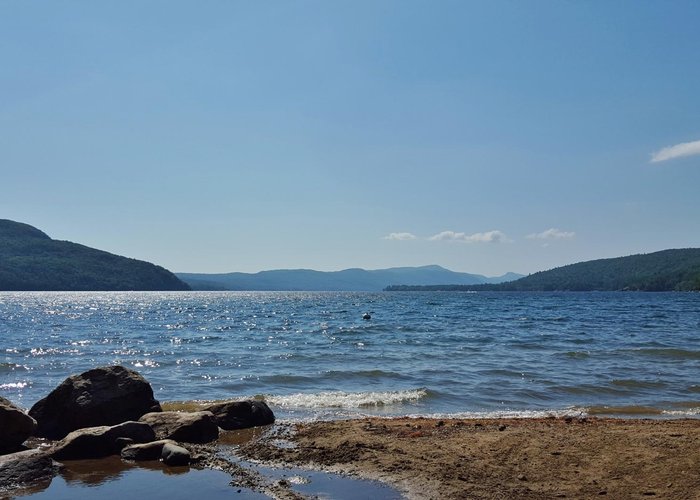 The view from the main beach