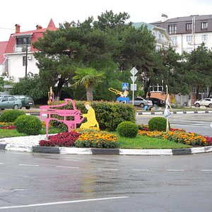 Перекресток Грибоедова и Леселидзе рядом с отелем