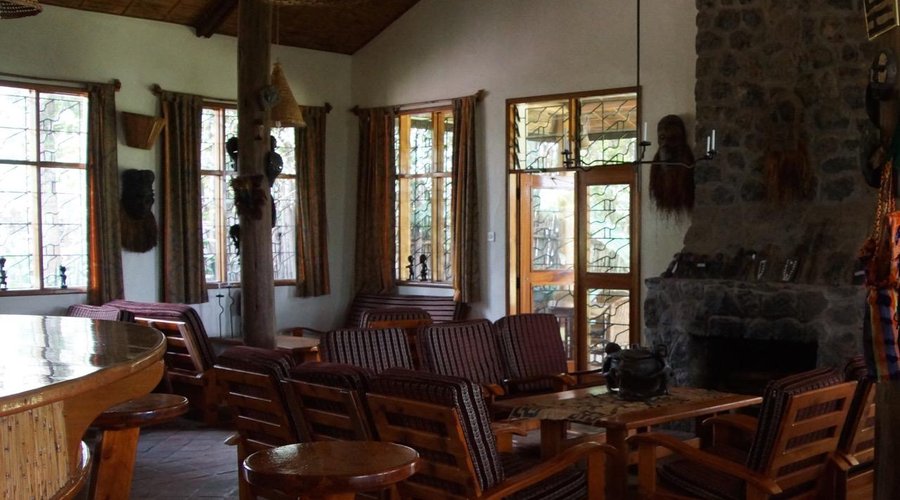 Lounge with fireplace