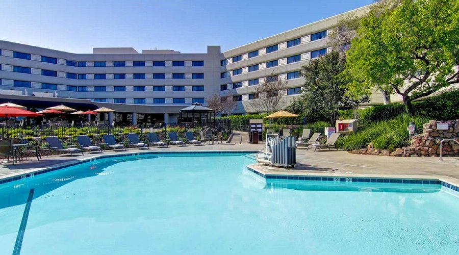 Outdoor Pool with Loungers
