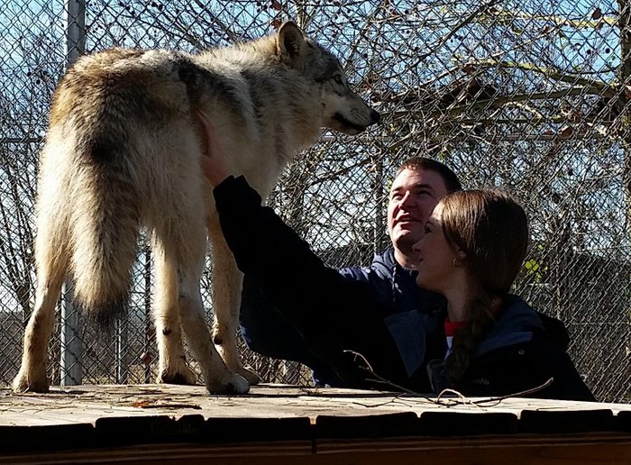 Volunteers interact with Lapua