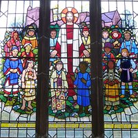 Some of the more recent stained glass