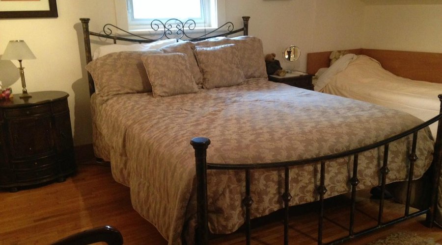 room for 3 with sink, bathroom next door to share with another room