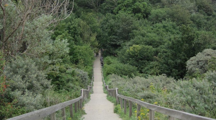 Die Treppe zum Strand