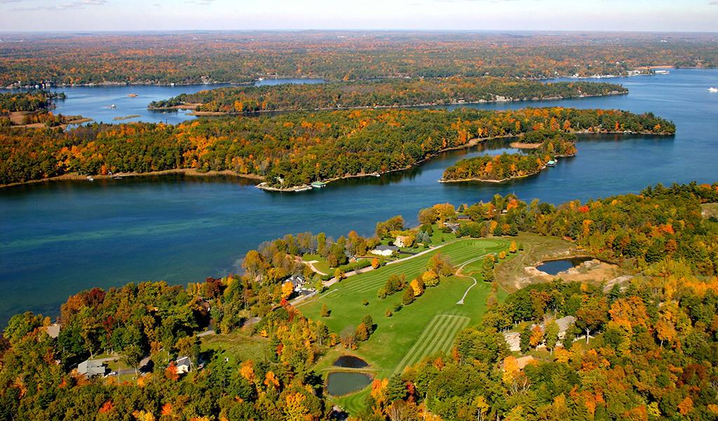 Thousand Islands New York NY Tourismus In Thousand Islands New York   Wellesley Island Aerial 