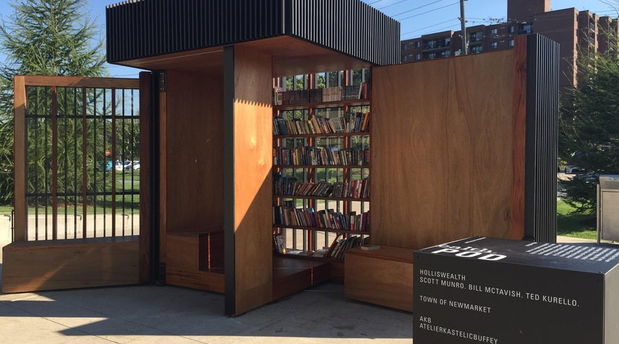 The Story Pod is brilliant!!  It is a kiosk in the park by the river with books inside and bench