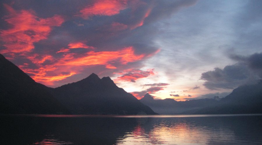 Sunrise over the lake